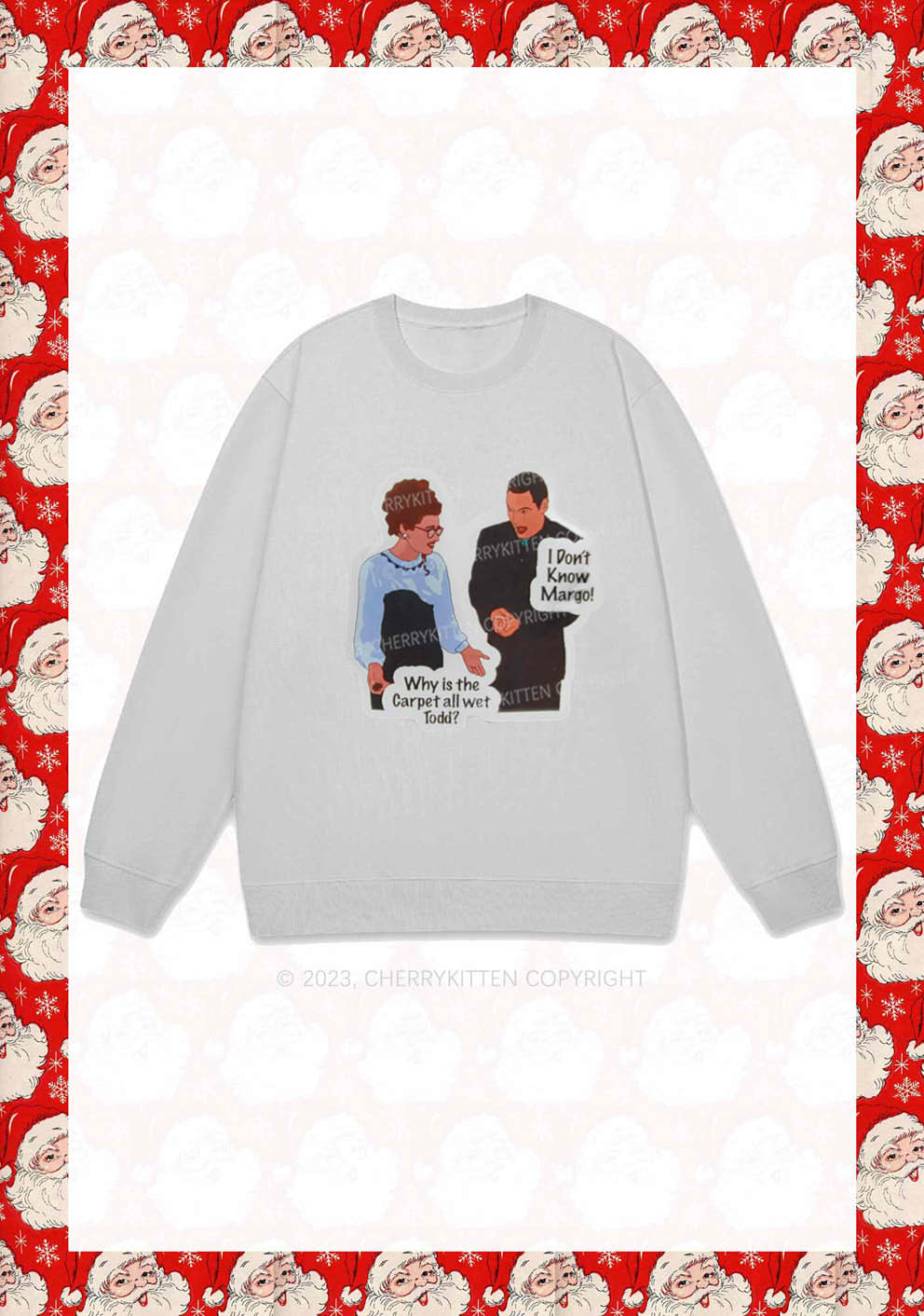 I Don't Know Margo Christmas Y2K Sweatshirt Cherrykitten