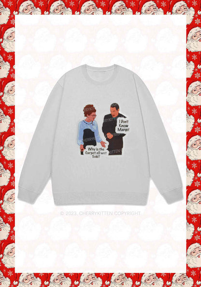 I Don't Know Margo Christmas Y2K Sweatshirt Cherrykitten