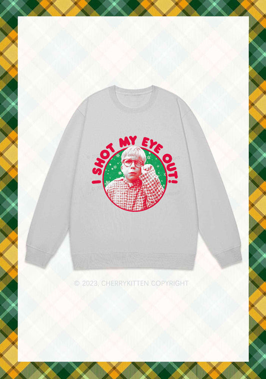 I Shot My Eye Out Christmas Y2K Sweatshirt Cherrykitten