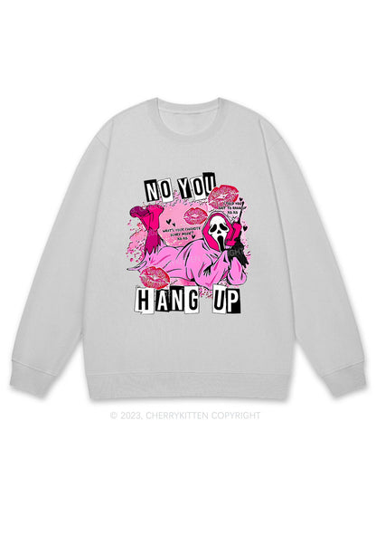 Pink Ghost Lying Halloween Y2K Sweatshirt Cherrykitten