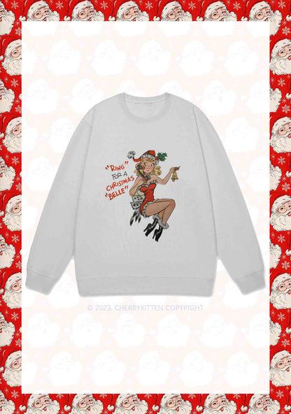 Ring For A Christmas Belle Y2K Sweatshirt Cherrykitten