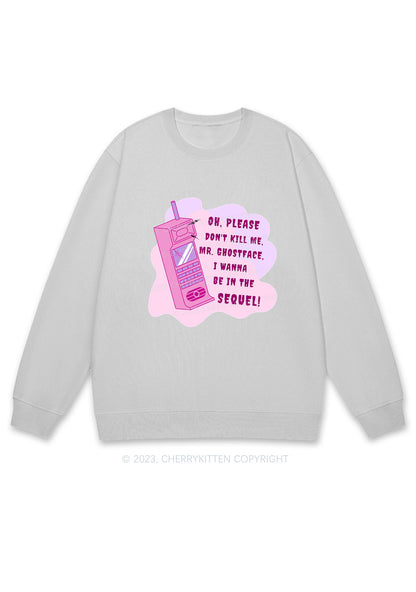 Please Don't Kill Me Halloween Y2K Sweatshirt Cherrykitten