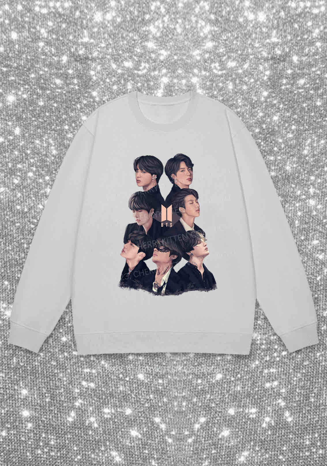 Bangtan Photos Kpop Y2K Sweatshirt Cherrykitten