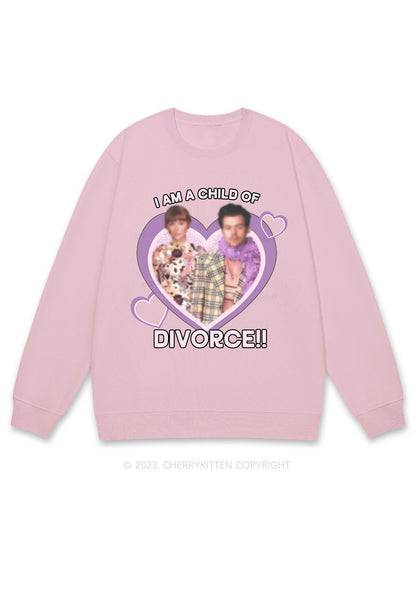 Personalized Child Of Divorce Photo Y2K Sweatshirt Cherrykitten