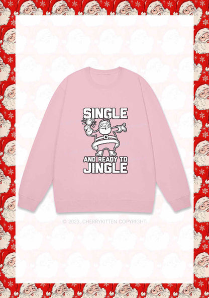 Single Santa Ready To Jingle Christmas Y2K Sweatshirt Cherrykitten