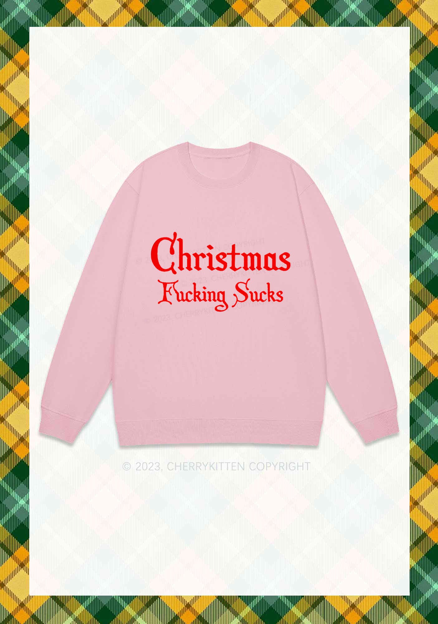 Christmas Sucks Y2K Sweatshirt Cherrykitten