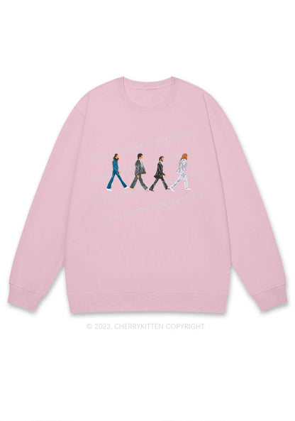 Walking Men Y2K Sweatshirt Cherrykitten
