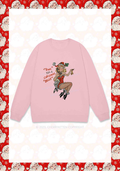 Ring For A Christmas Belle Y2K Sweatshirt Cherrykitten