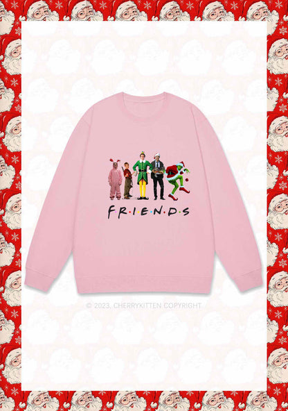 Christmas Movies Character Friends Y2K Sweatshirt Cherrykitten