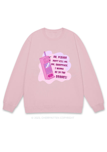 Please Don't Kill Me Halloween Y2K Sweatshirt Cherrykitten