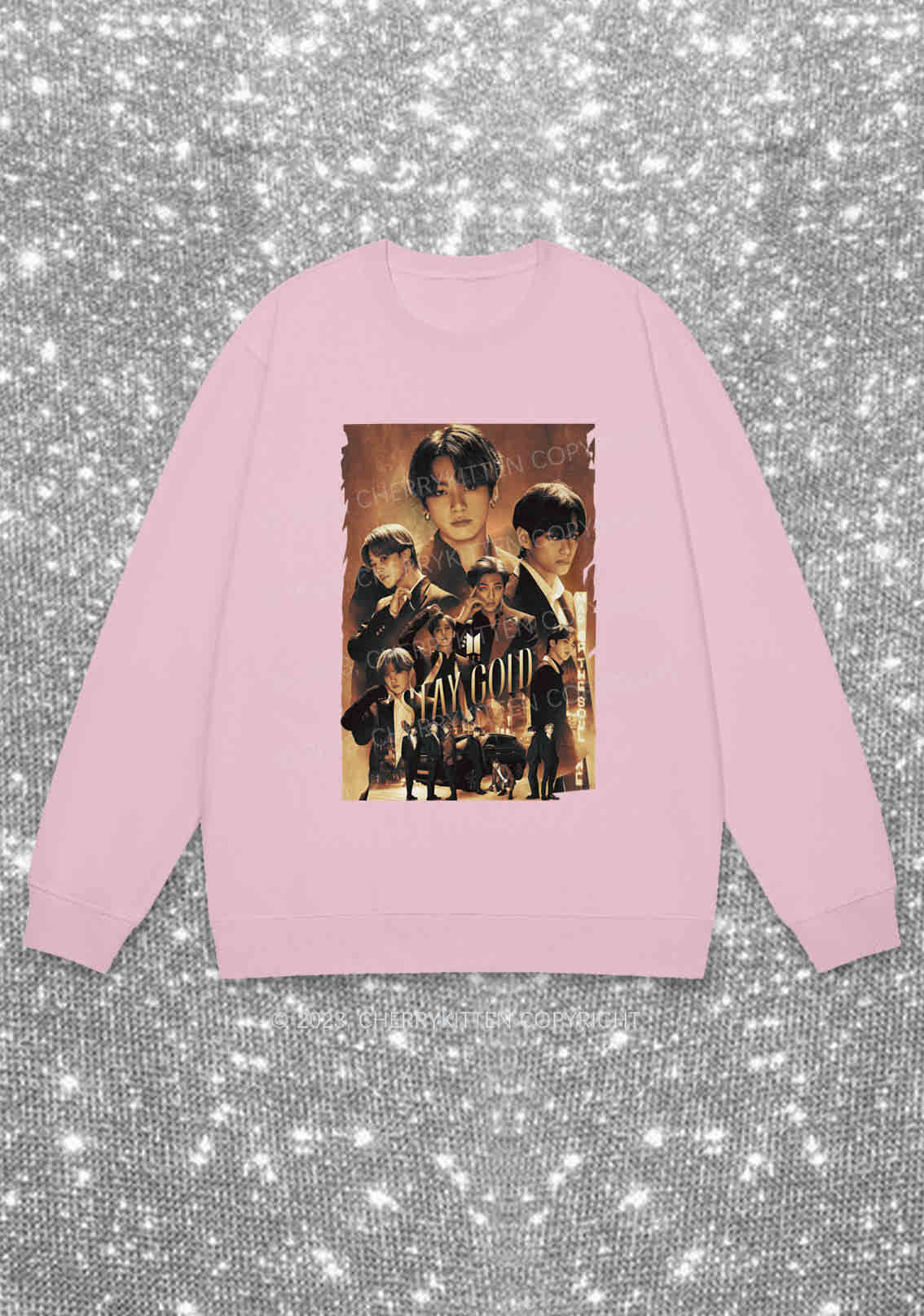 Bangtan Stay Gold Y2K Sweatshirt Cherrykitten