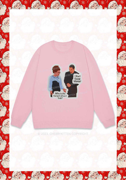 I Don't Know Margo Christmas Y2K Sweatshirt Cherrykitten