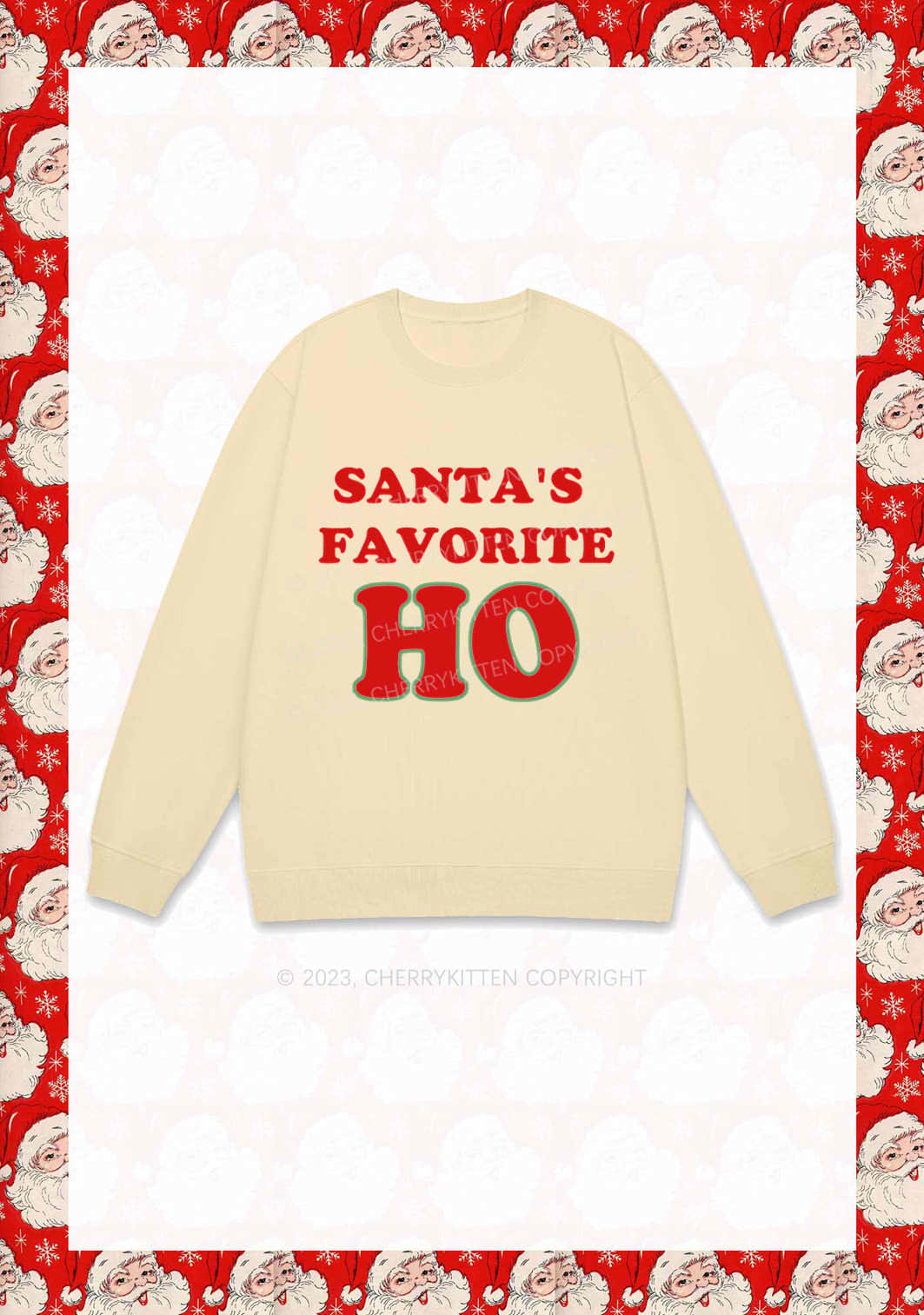 Santa's Favorite Christmas Y2K Sweatshirt Cherrykitten