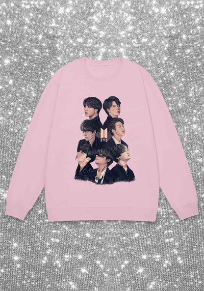 Bangtan Photos Kpop Y2K Sweatshirt Cherrykitten