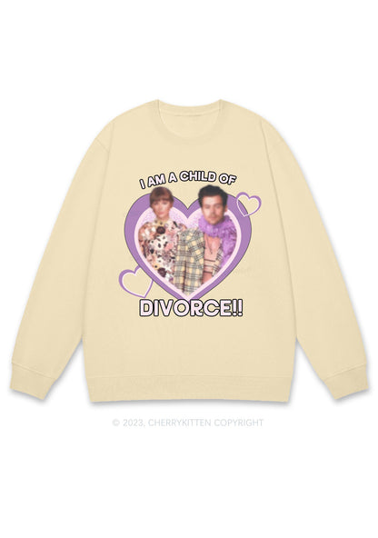 Personalized Child Of Divorce Photo Y2K Sweatshirt Cherrykitten