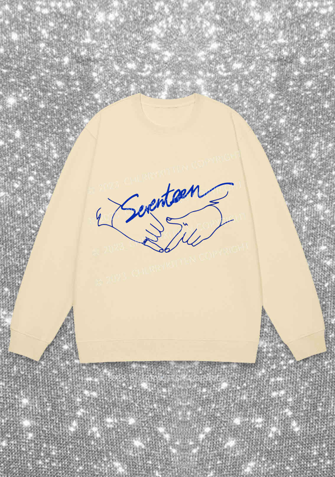 Hand Gesture Svt Kpop Y2K Sweatshirt Cherrykitten