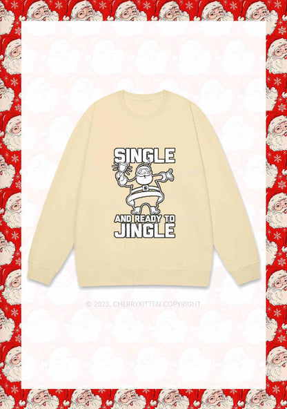 Single Santa Ready To Jingle Christmas Y2K Sweatshirt Cherrykitten