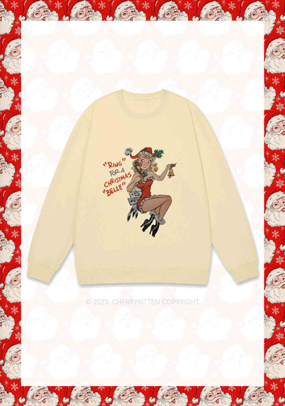 Ring For A Christmas Belle Y2K Sweatshirt Cherrykitten
