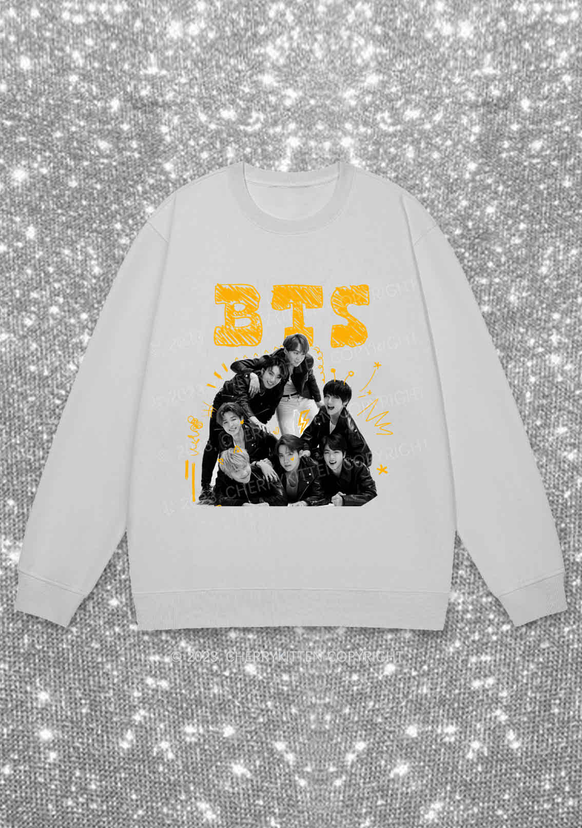 Graffiti Bangtan Kpop Y2K Sweatshirt Cherrykitten