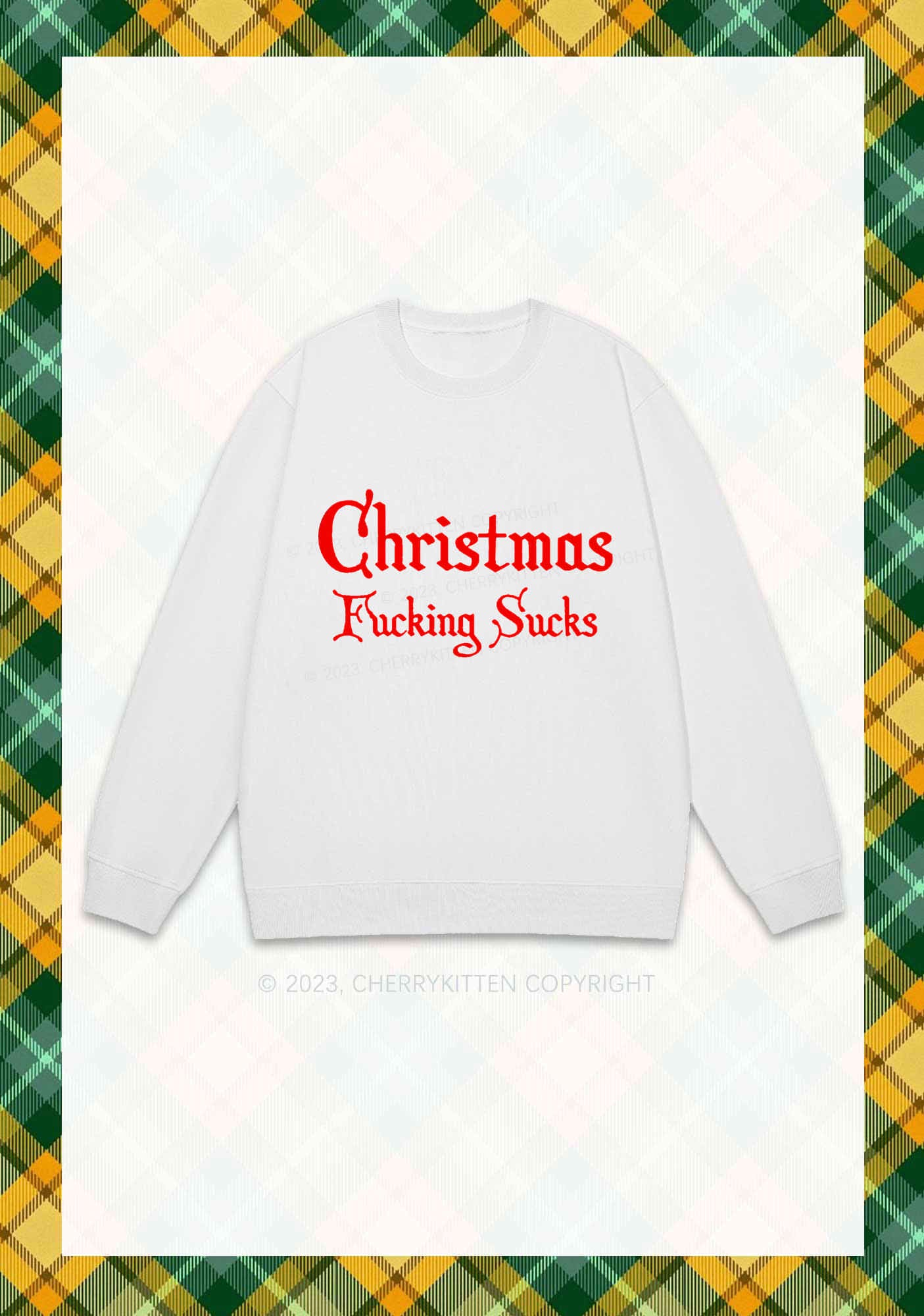 Christmas Sucks Y2K Sweatshirt Cherrykitten