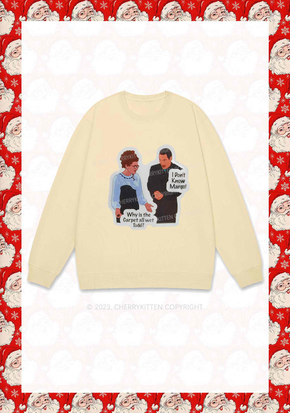 I Don't Know Margo Christmas Y2K Sweatshirt Cherrykitten
