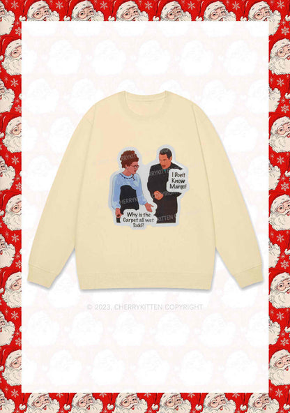I Don't Know Margo Christmas Y2K Sweatshirt Cherrykitten