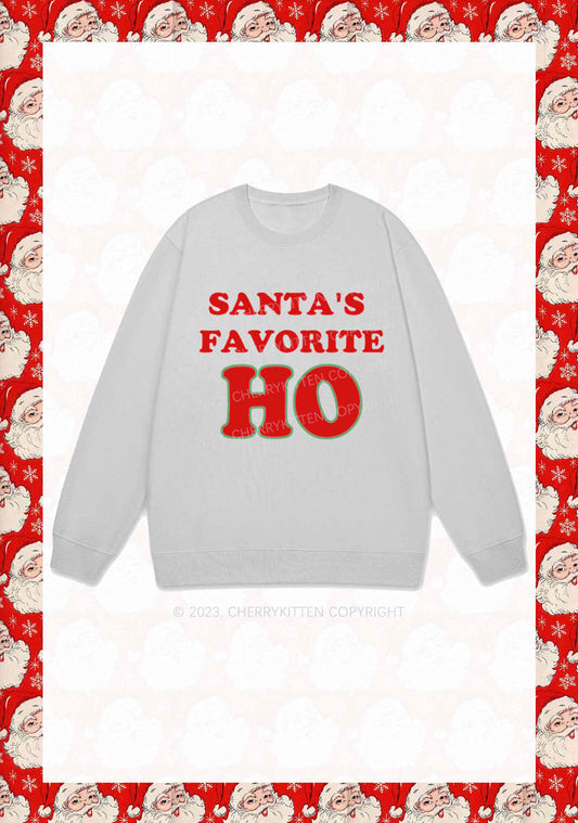 Santa's Favorite Christmas Y2K Sweatshirt Cherrykitten