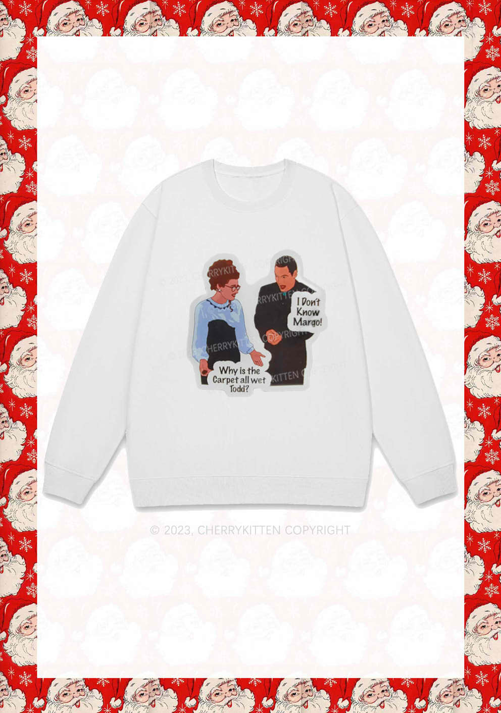 I Don't Know Margo Christmas Y2K Sweatshirt Cherrykitten