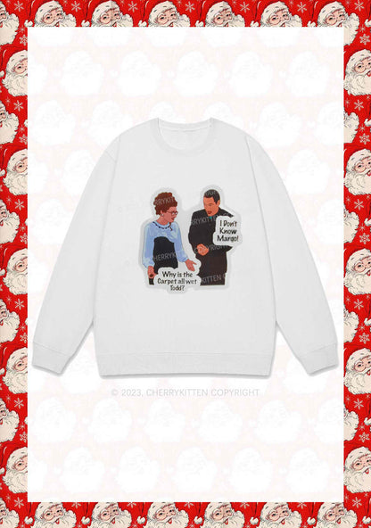 I Don't Know Margo Christmas Y2K Sweatshirt Cherrykitten
