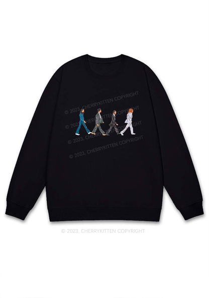 Walking Men Y2K Sweatshirt Cherrykitten