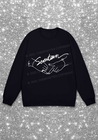 Hand Gesture Svt Kpop Y2K Sweatshirt Cherrykitten