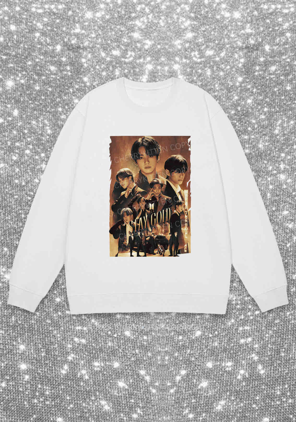 Bangtan Stay Gold Y2K Sweatshirt Cherrykitten