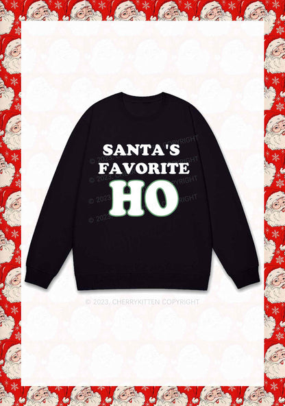 Santa's Favorite Christmas Y2K Sweatshirt Cherrykitten