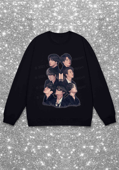 Bangtan Photos Kpop Y2K Sweatshirt Cherrykitten