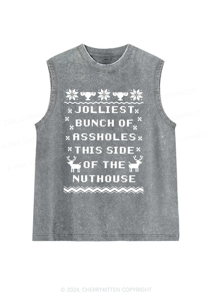 Jolliest Christmas Y2K Washed Tank Cherrykitten