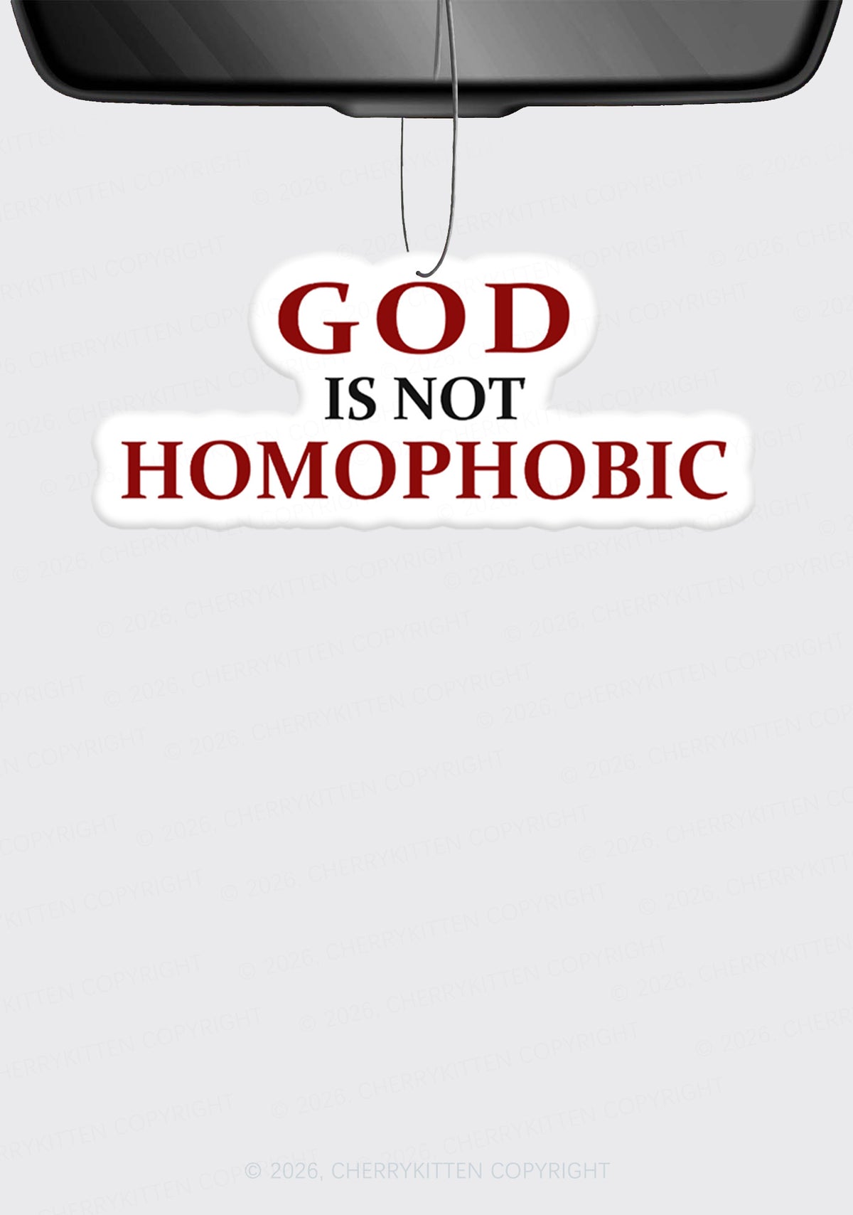 God Is Not Homophobic Pride 1Pc Y2K Car Air Freshener Cherrykitten