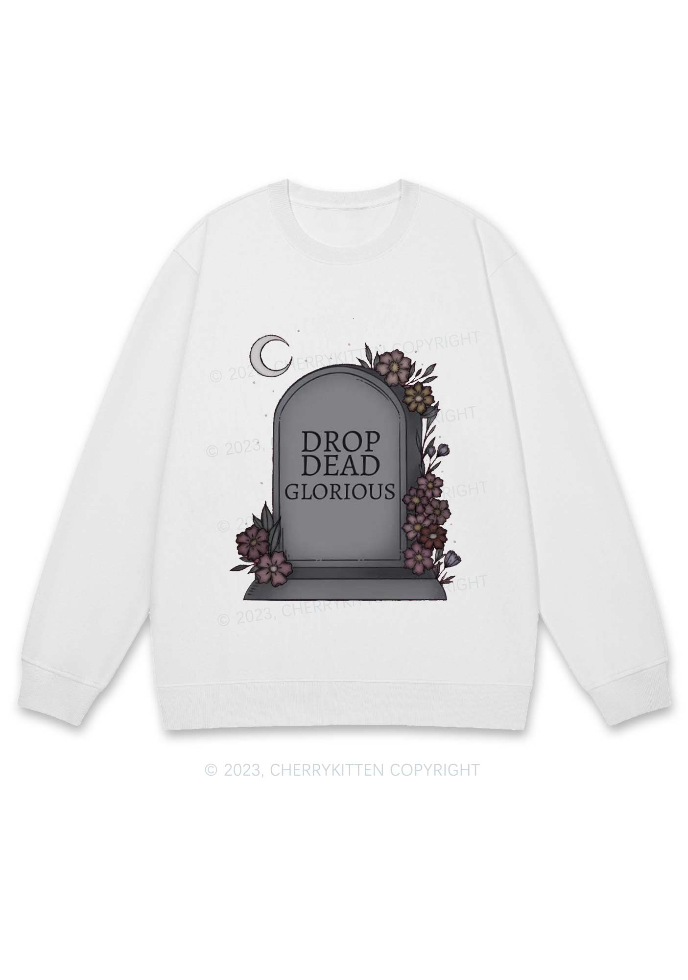 Halloween Drop Dead Glorious Y2K Sweatshirt Cherrykitten