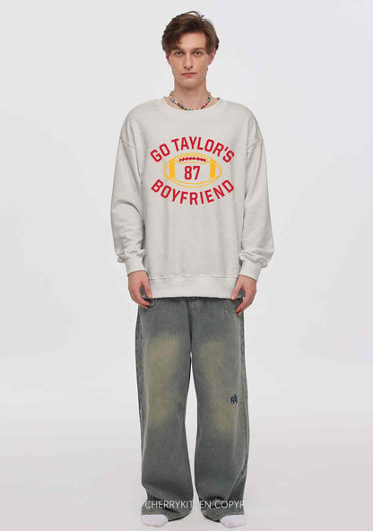 Go Boyfriend Y2K Super Bowl Washed Sweatshirts Cherrykitten