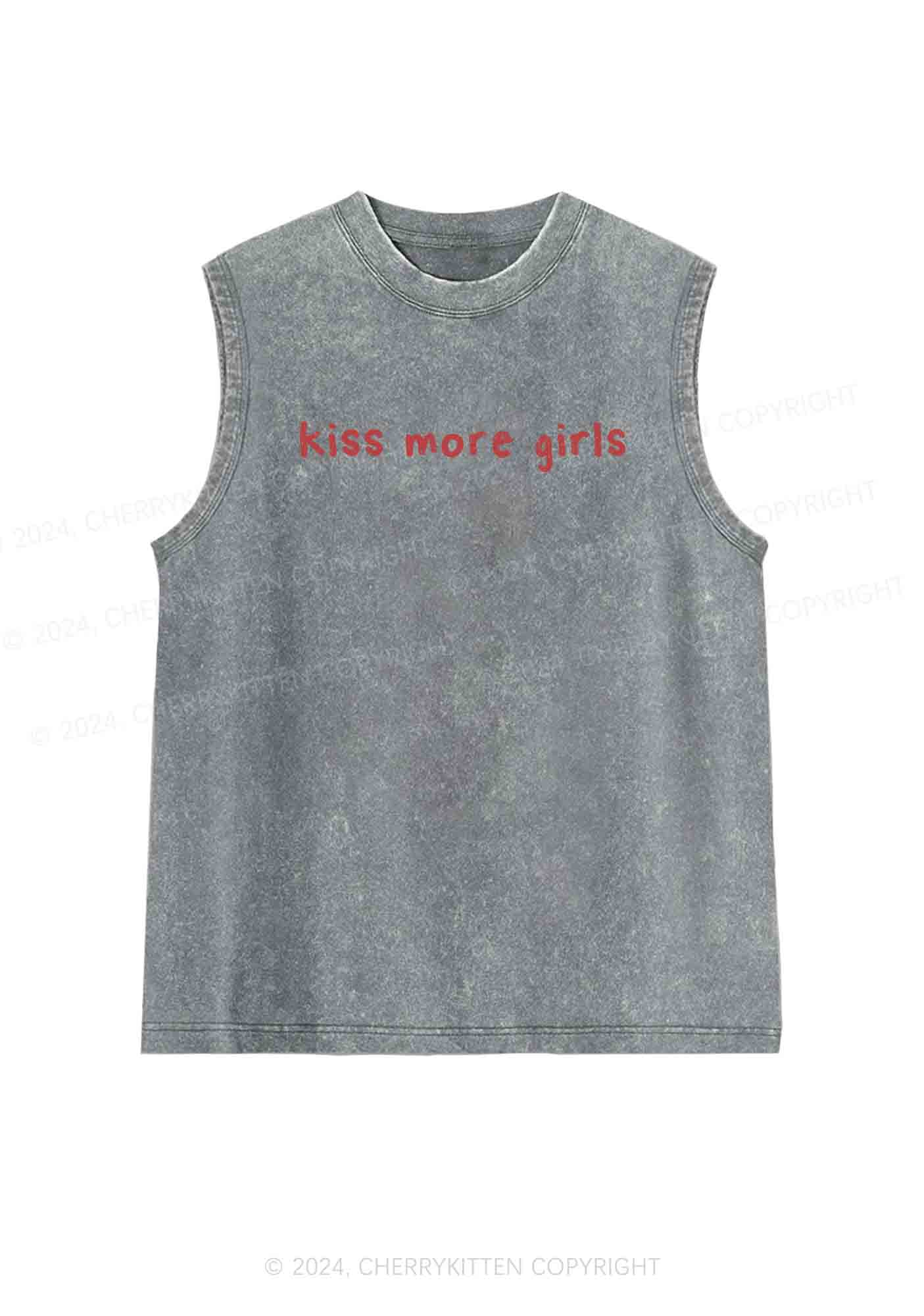 Kiss More Girls Y2K Washed Tank Cherrykitten