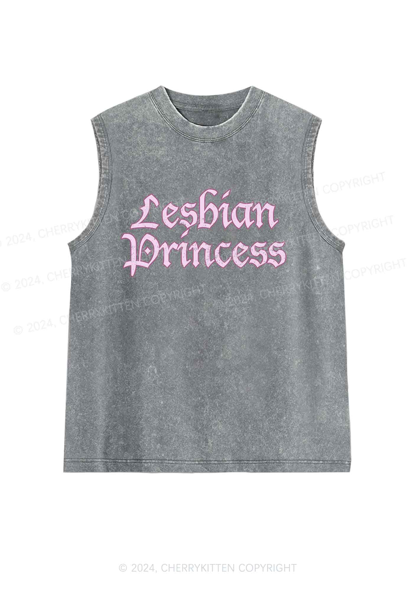 Lesbian Princess Y2K Washed Tank Cherrykitten