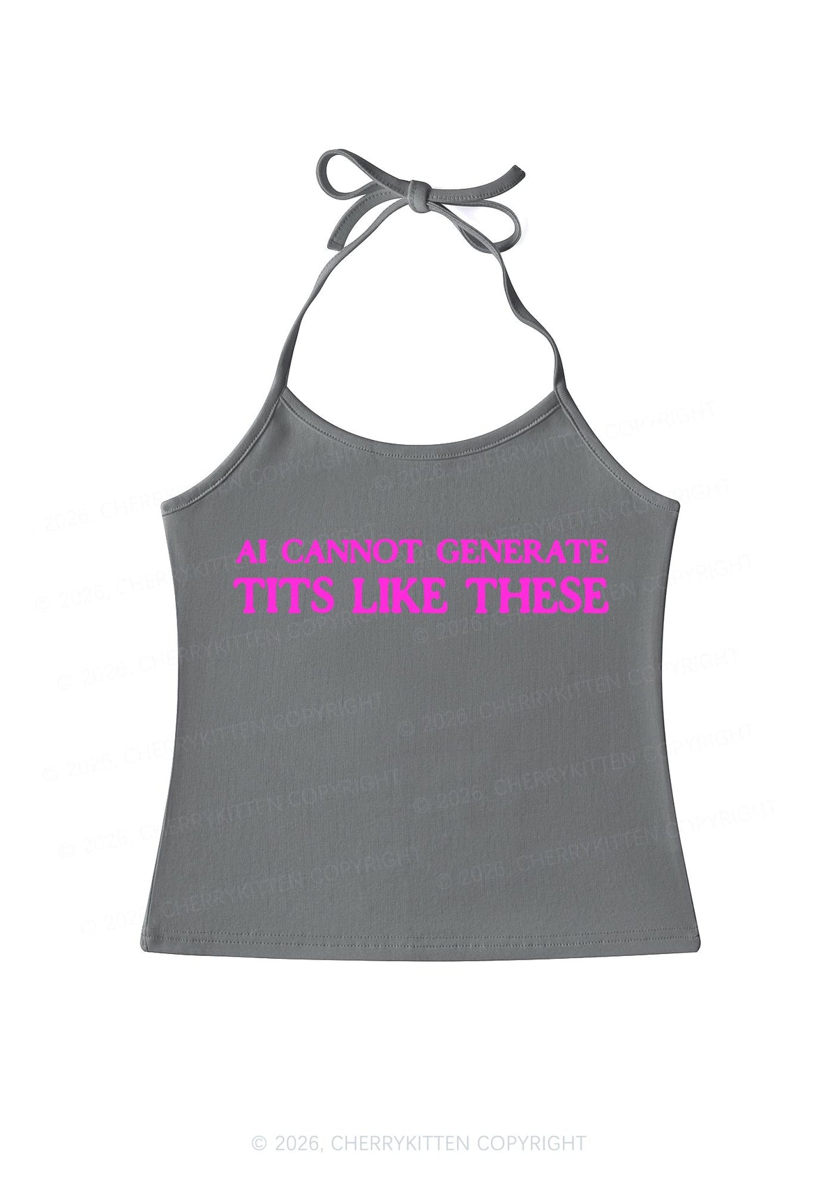 Ai Cannot Generate Txts Y2K Halter Neck Cami Cherrykitten