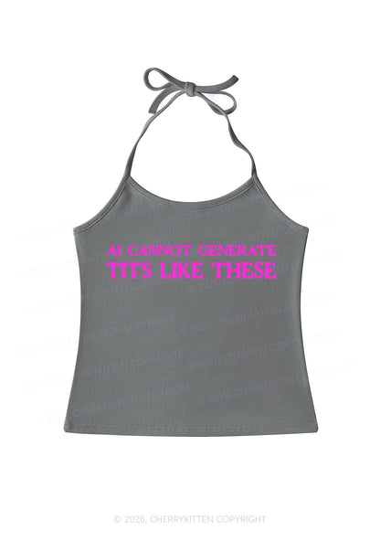 Ai Cannot Generate Txts Y2K Halter Neck Cami Cherrykitten