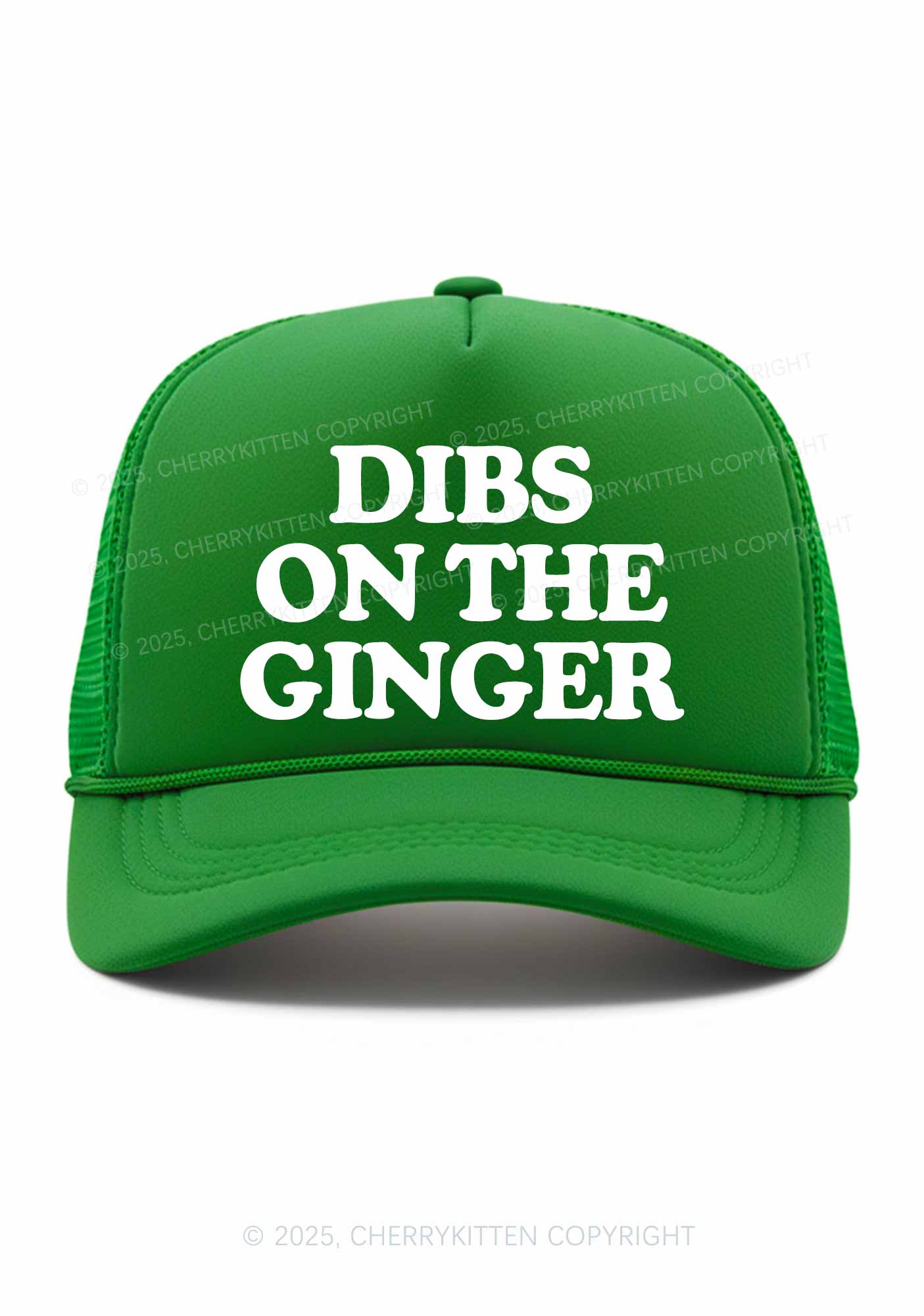Dibs On The Ginger St Patricks Y2K Trucker Hat Cherrykitten