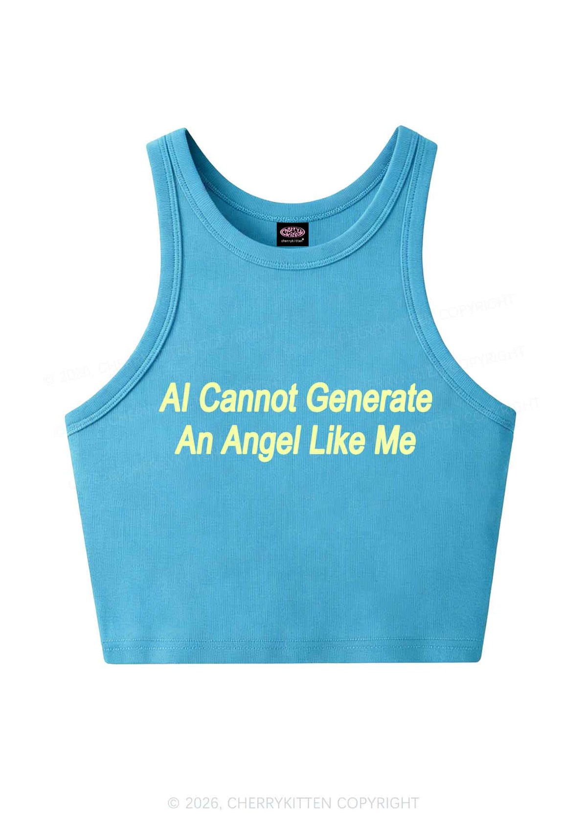 Ai Cannot Generate Angel Y2K Crop Tank Top Cherrykitten