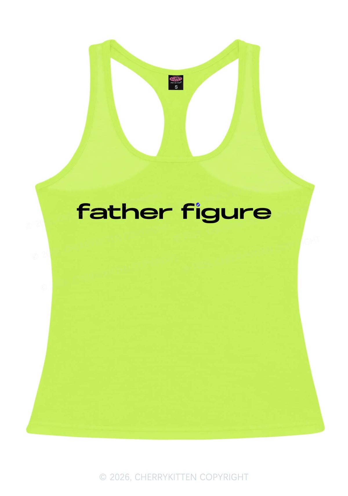 Father Figure Y2K Women Racerback Tank Top Cherrykitten