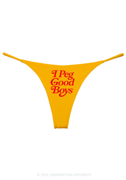 I Peg Good Boys Y2K Bikini String Thong Cherrykitten