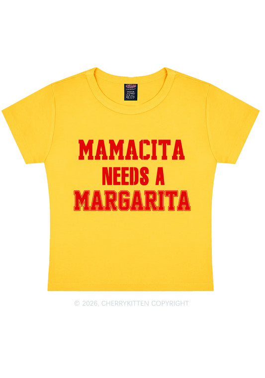 Mamacita Needs A Margarita Y2K Baby Tee Cherrykitten