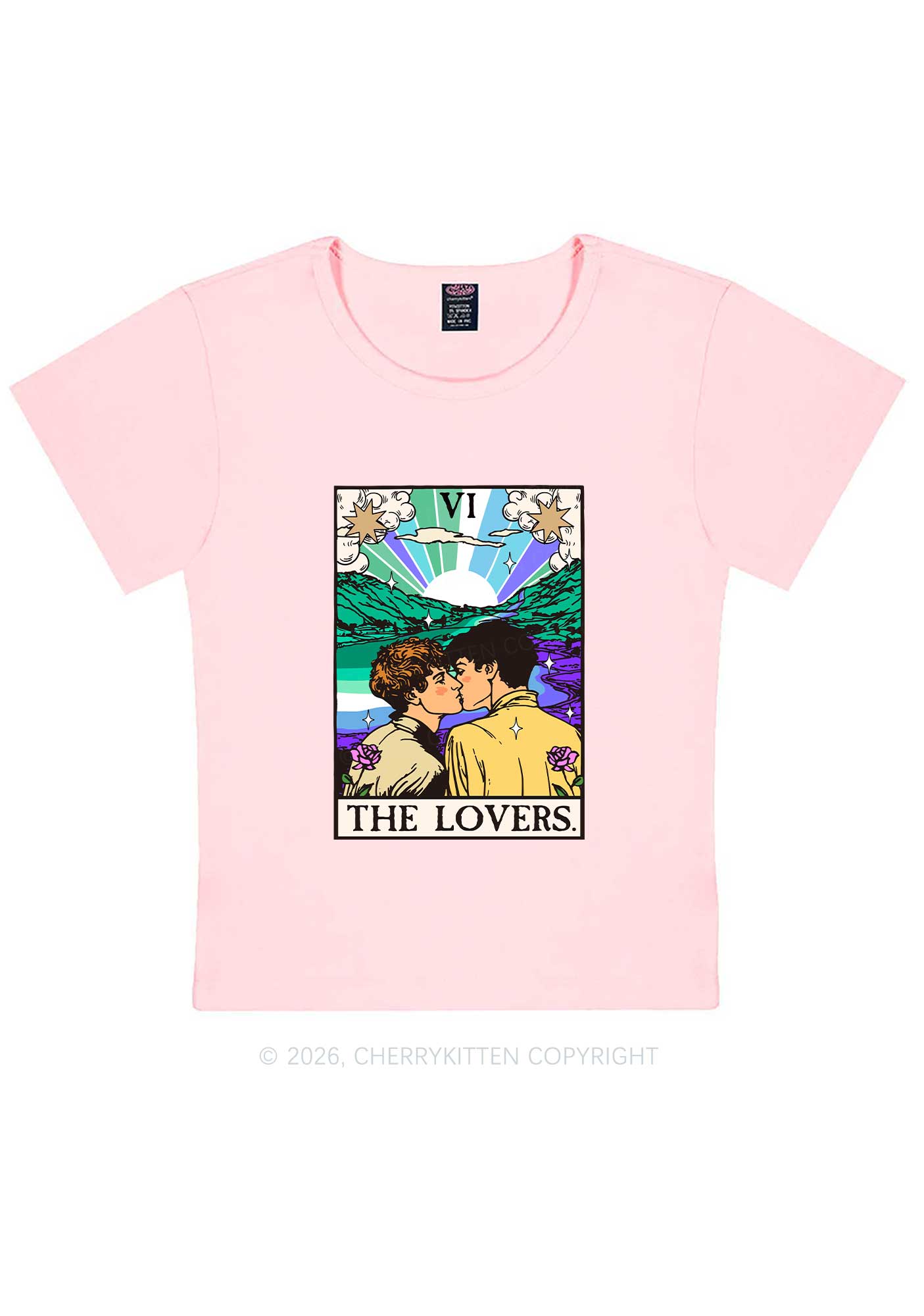 The Gay Lovers Pride Y2K Baby Tee Cherrykitten