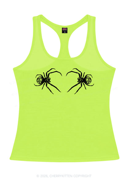 Skull Spider Y2K Women Racerback Tank Top Cherrykitten