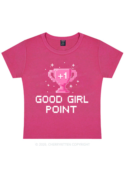 Good Girl Point Y2K Baby Tee Cherrykitten